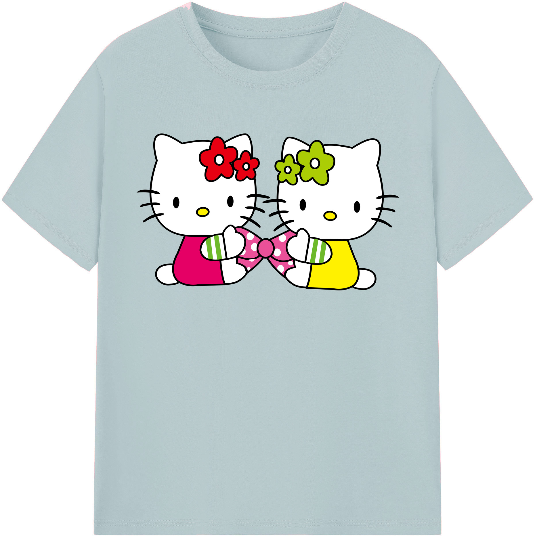 （画像用） Hello Kitty ハローキティ 綿100％半袖Tシャツ（フロントプリント）